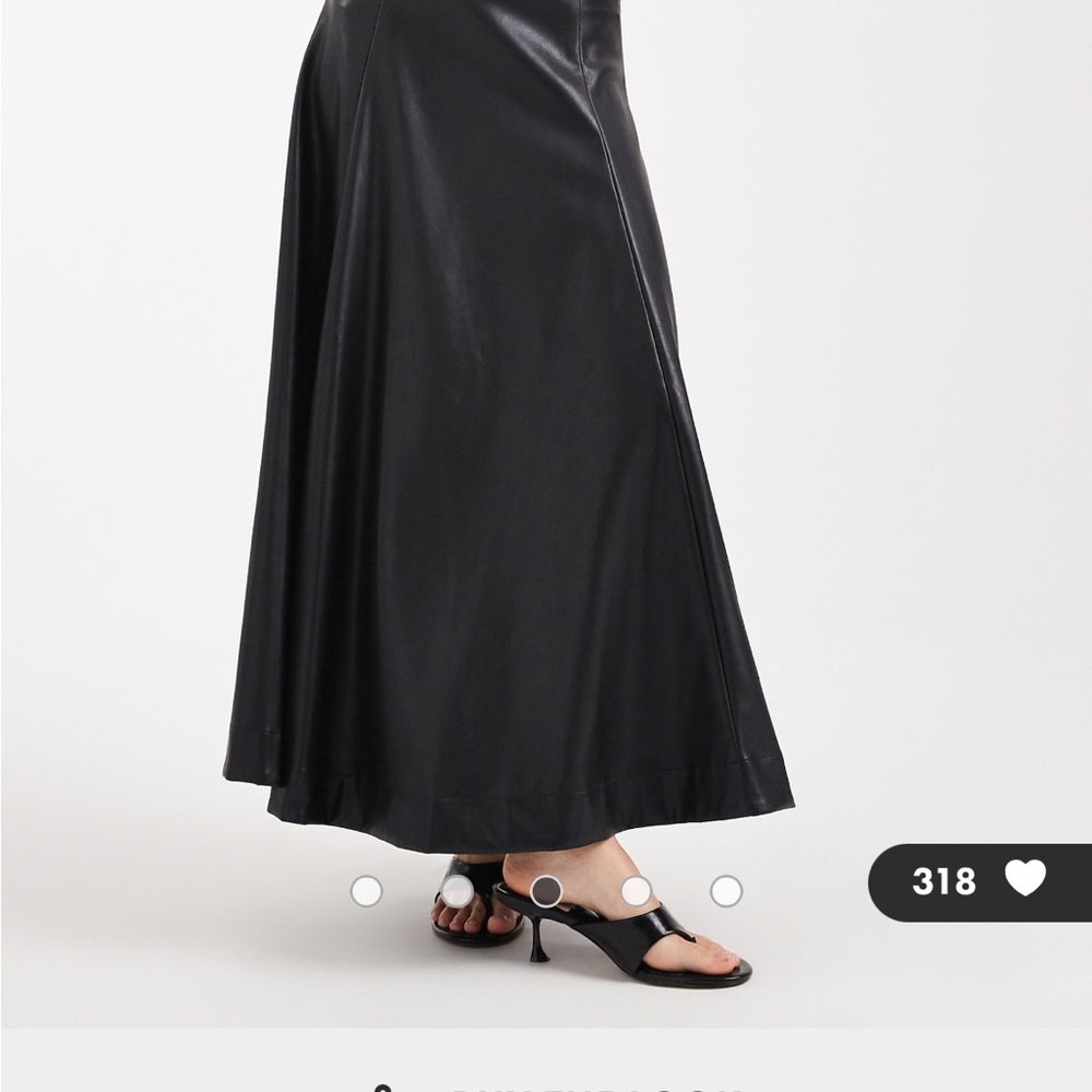 BNWT ASOS Sleek Black leather Maxi Skirt